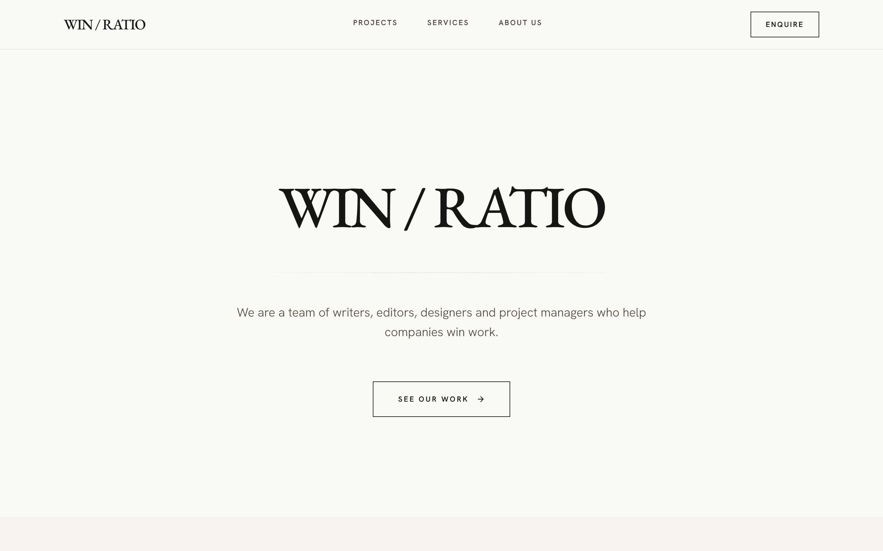 Win / Ratio website